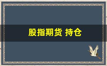 股指期货 持仓(股指期货持仓量增加说明什么)_https://www.hangfeite.com_创业板_第1张